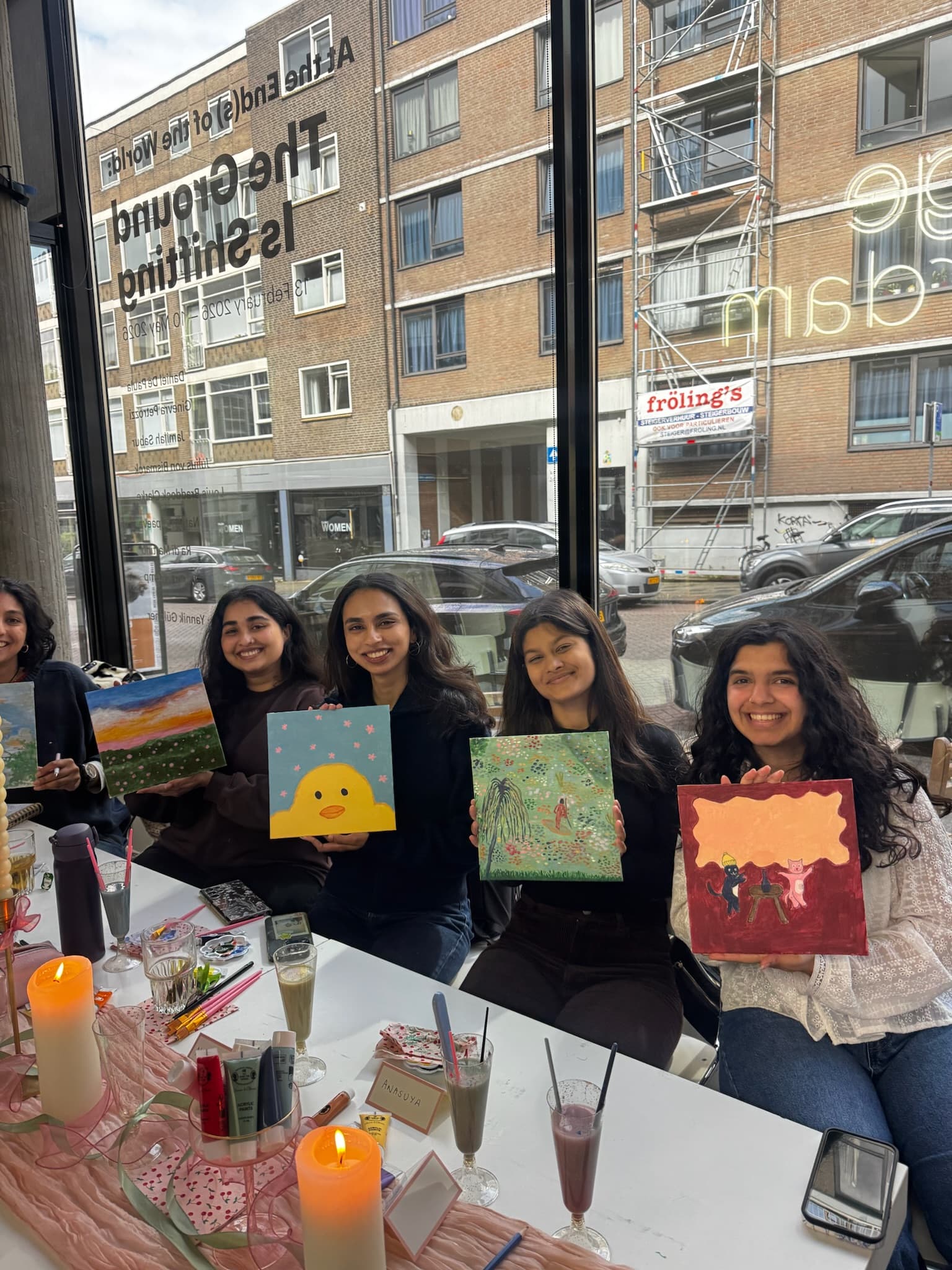 Four finished pieces, four different styles — The Link, Rotterdam