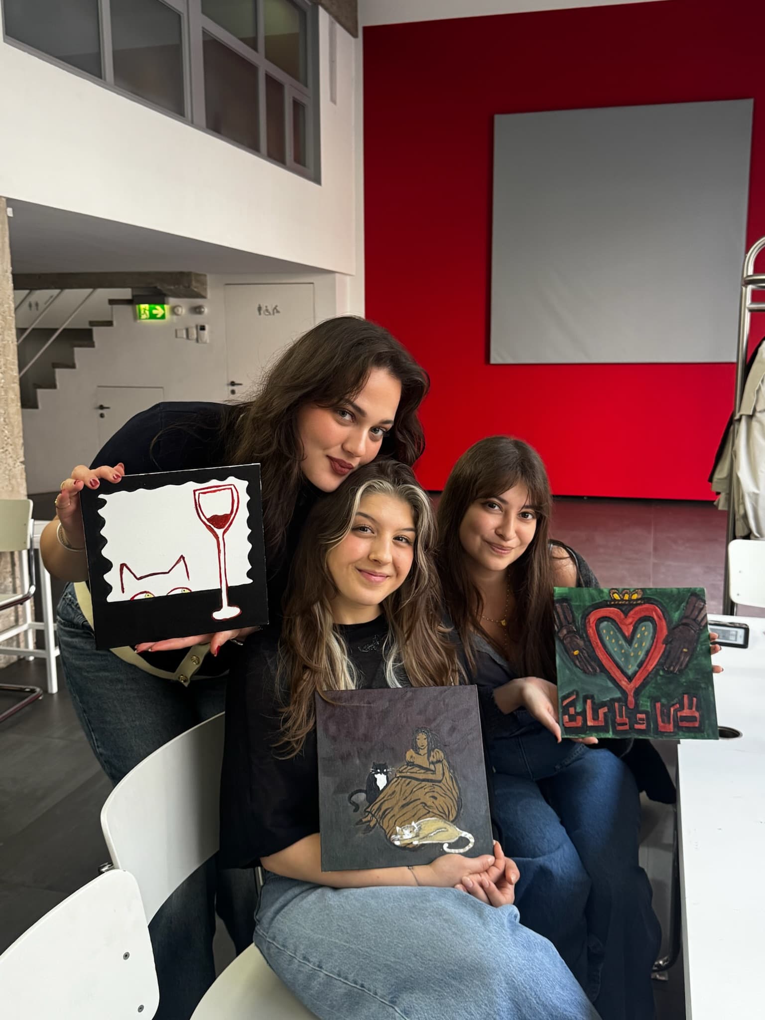 Three finished paintings, three new friends — The Link, Rotterdam